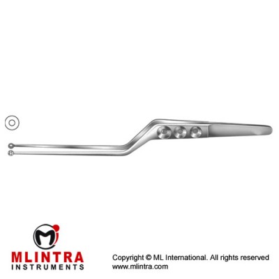 Yasargil Tumor Grasping Forcep Bayonet Shaped Stainless Steel, 22 cm - 8 3/4" Tip Size 3.0 mm Ø 